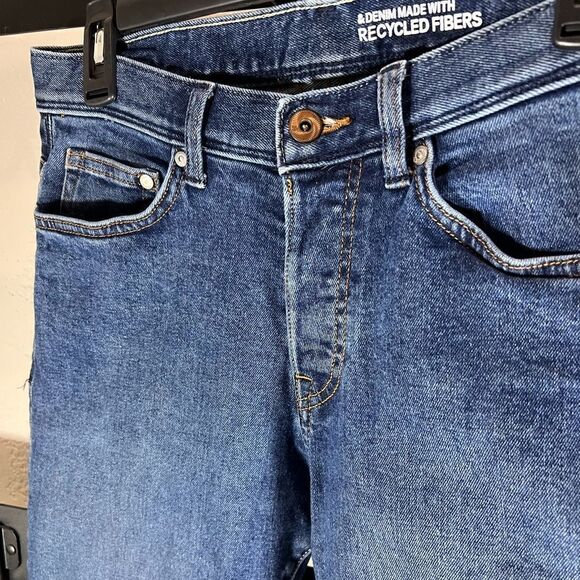 H&M slim low waist denim jeans button up fly size 32/32 - Picture 8 of 15